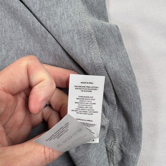 Rhone Shirt Mens XL Blue Gray Element Lounge Henley Performance Stretch - Picture 7 of 9